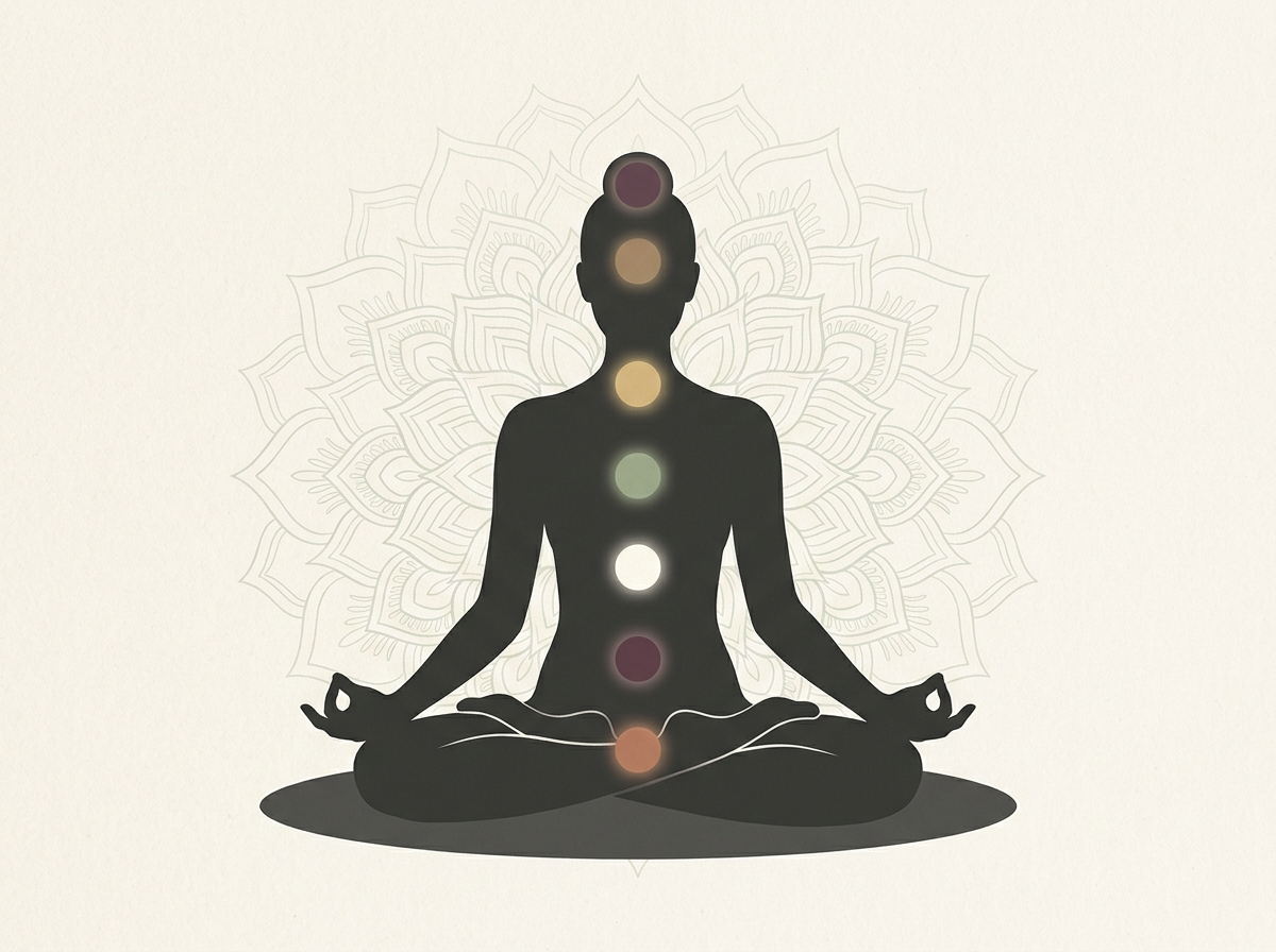 The seven chakras within a mandala, the full field worked in person