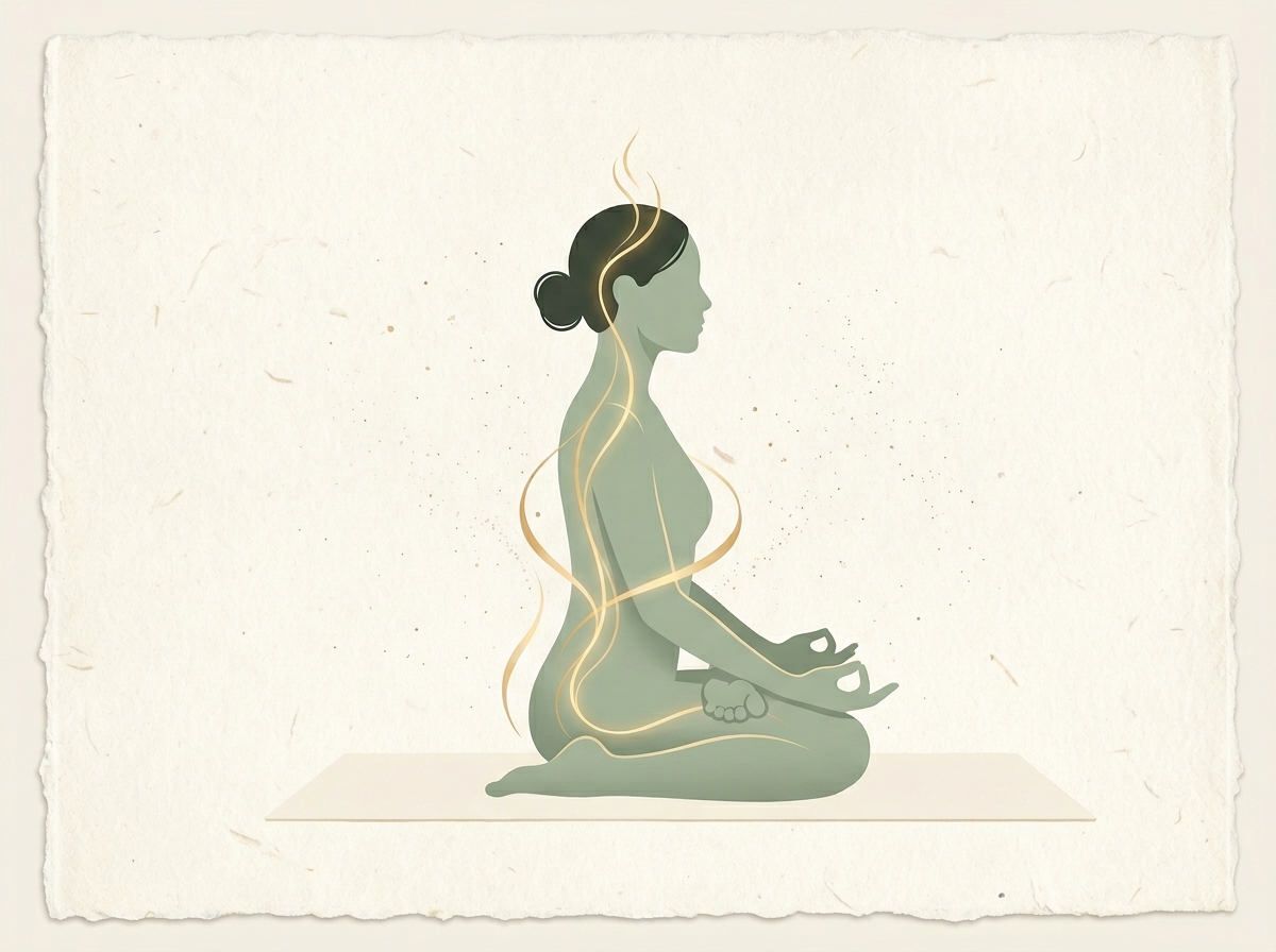 A radiant healing hand channelling prana